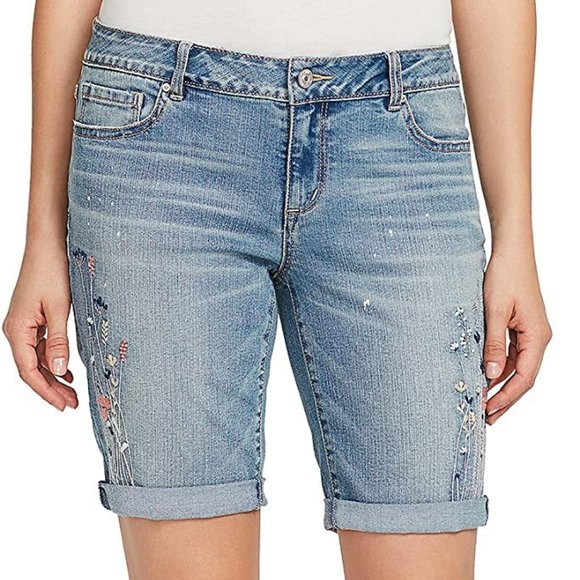 Vintage America Shorts Vintage America Boho Bermuda Denim Shorts